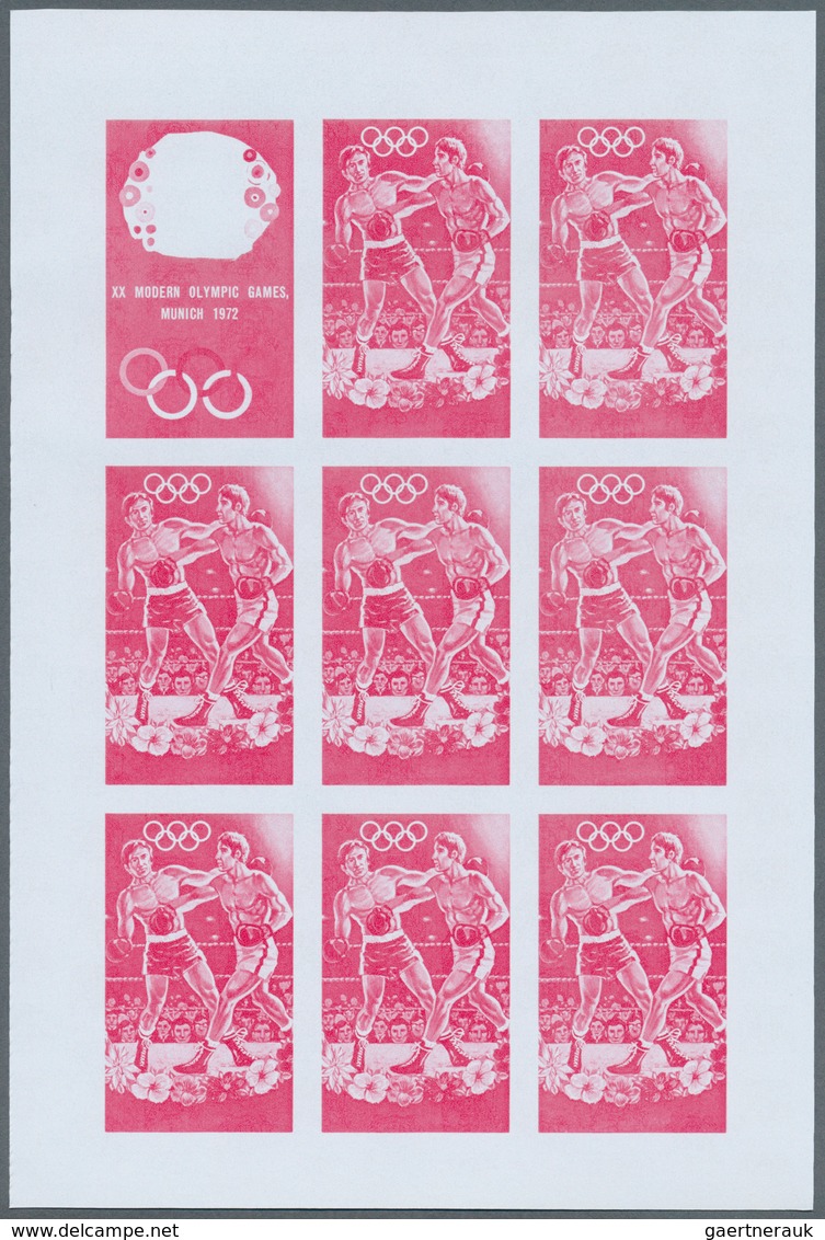 25310 Thematik: Olympische Spiele / olympic games: 1972, Cook Islands. Progressive proofs set of sheets fo