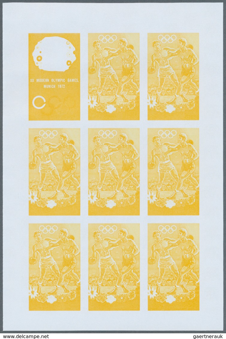 25310 Thematik: Olympische Spiele / olympic games: 1972, Cook Islands. Progressive proofs set of sheets fo