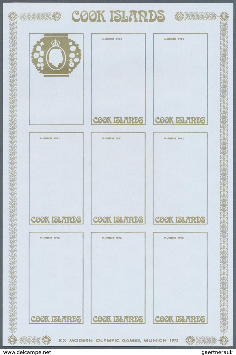 25310 Thematik: Olympische Spiele / olympic games: 1972, Cook Islands. Progressive proofs set of sheets fo