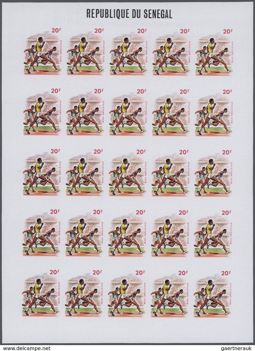 25312 Thematik: Olympische Spiele / Olympic Games: 1972, Senegal. Progressive Proofs Set Of Sheets For The - Autres & Non Classés