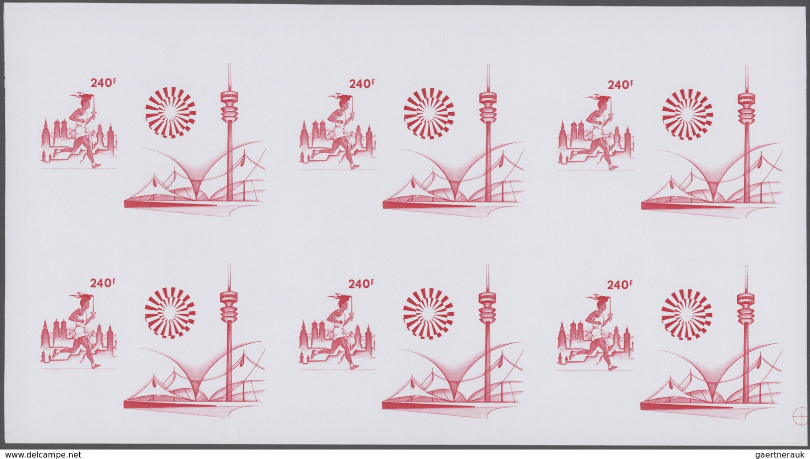 25314 Thematik: Olympische Spiele / olympic games: 1972, Senegal. Progressive proofs set of sheets for the