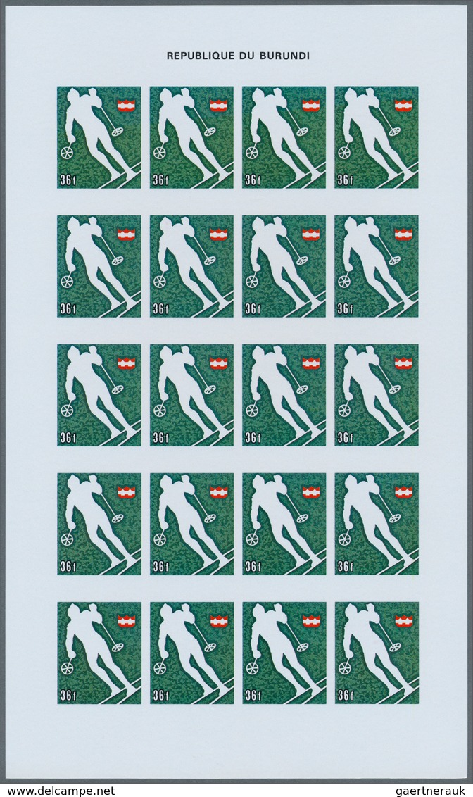 25319 Thematik: Olympische Spiele / Olympic Games: 1974, Burundi. Progressive Proofs Set Of Sheets For The - Autres & Non Classés