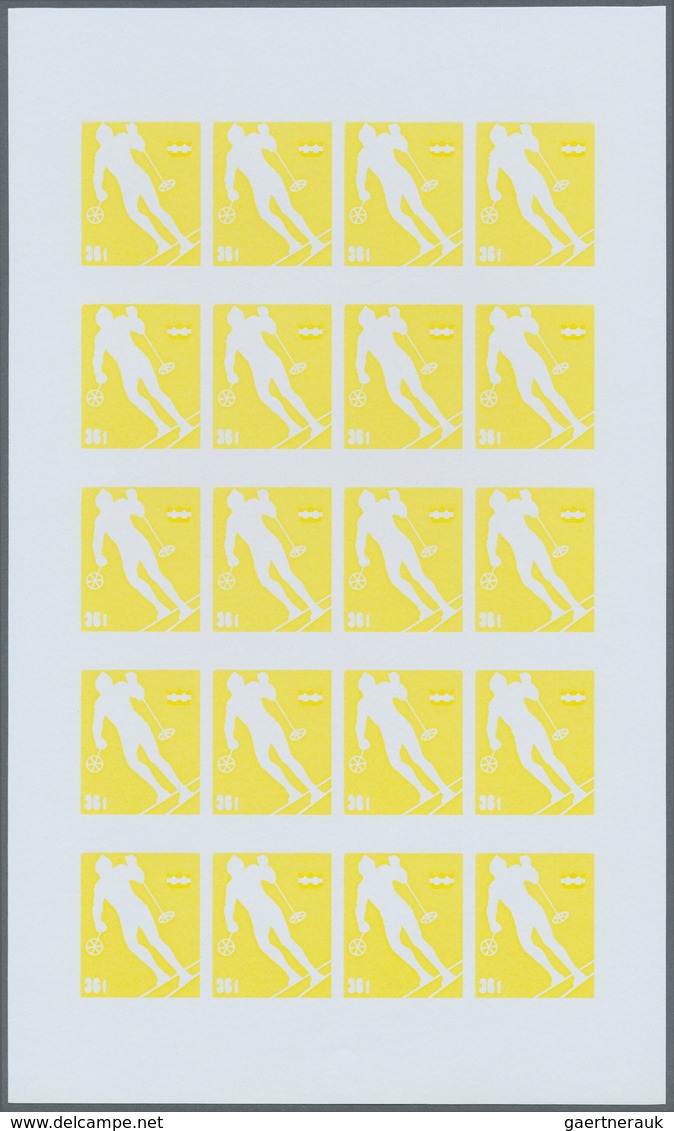 25319 Thematik: Olympische Spiele / olympic games: 1974, Burundi. Progressive proofs set of sheets for the