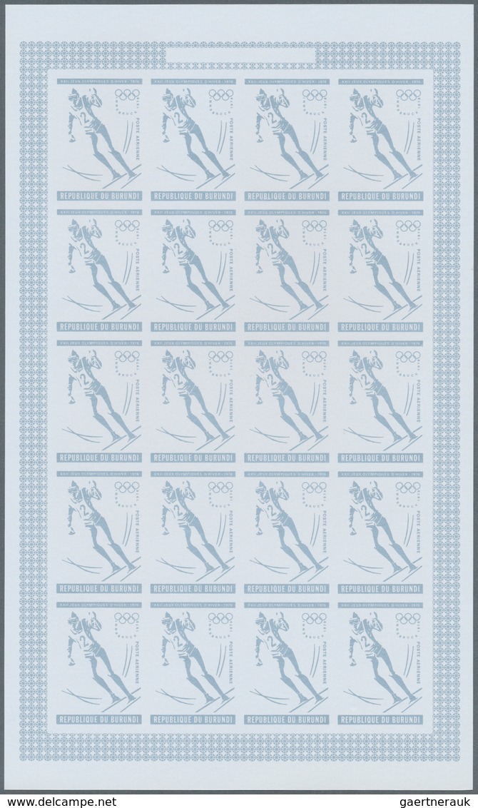 25319 Thematik: Olympische Spiele / olympic games: 1974, Burundi. Progressive proofs set of sheets for the