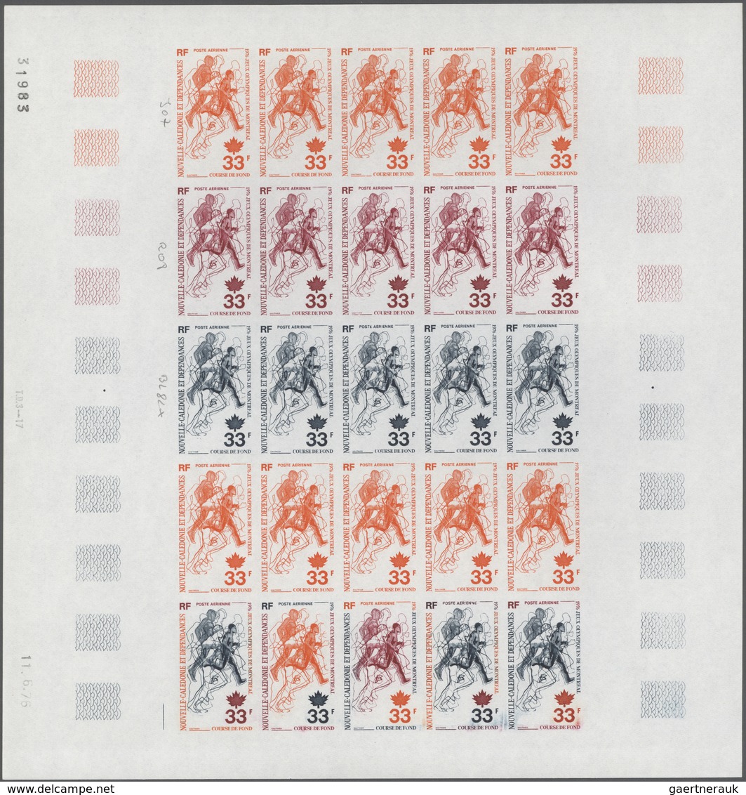 25321 Thematik: Olympische Spiele / Olympic Games: 1976, New Caledonia For Montreal '76. Lot Of 3 Color Pr - Autres & Non Classés