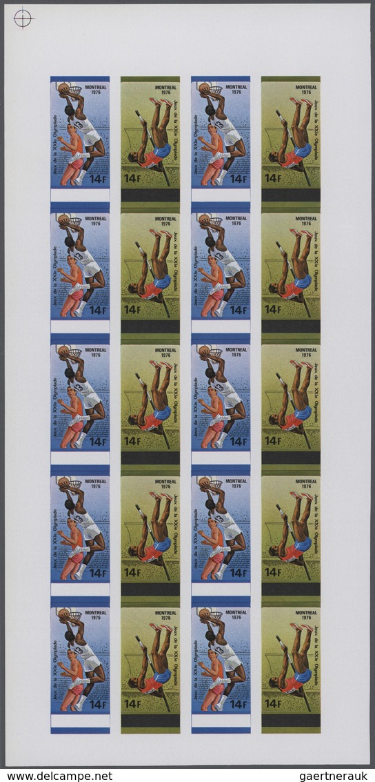 25323 Thematik: Olympische Spiele / Olympic Games: 1976, Burundi. Progressive Proofs Set Of Sheets For The - Sonstige & Ohne Zuordnung