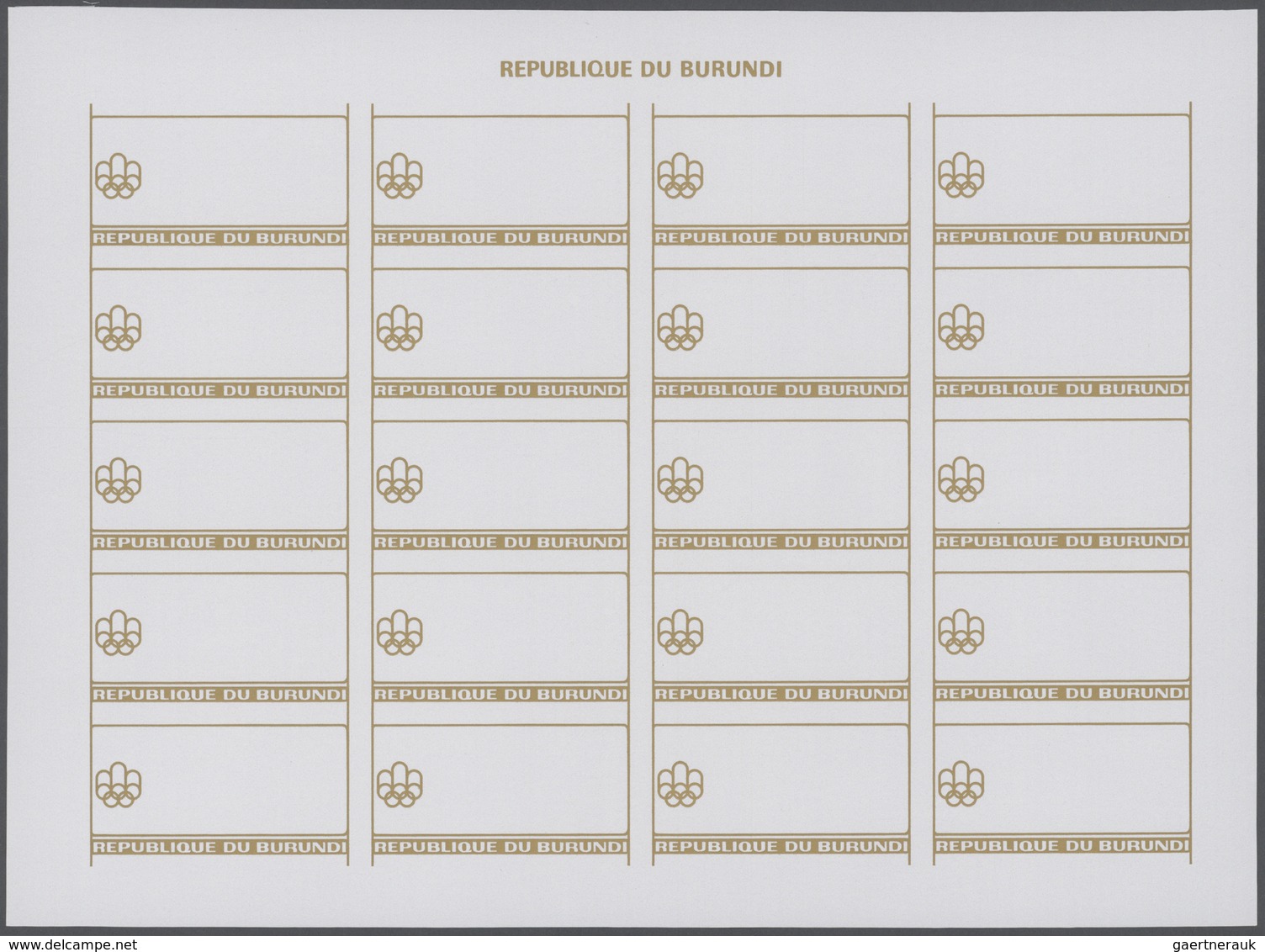 25323 Thematik: Olympische Spiele / Olympic Games: 1976, Burundi. Progressive Proofs Set Of Sheets For The - Sonstige & Ohne Zuordnung