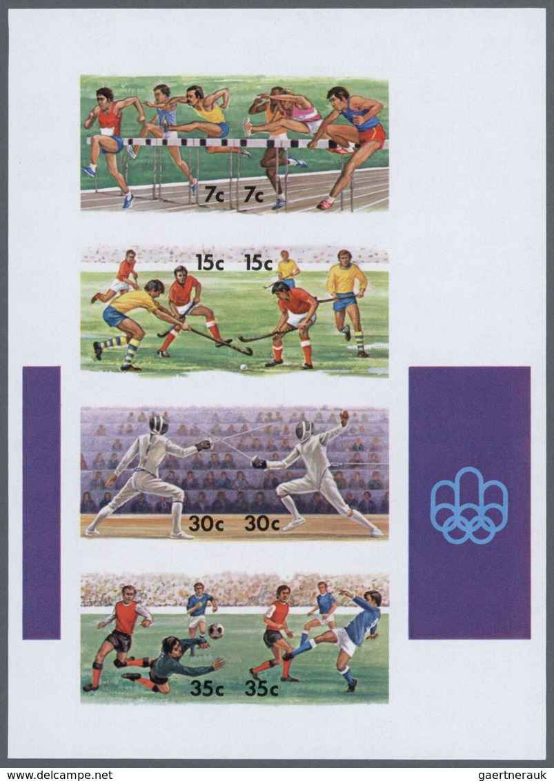 25324 Thematik: Olympische Spiele / Olympic Games: 1976, Cook Islands. Progressive Proofs For The Souvenir - Autres & Non Classés