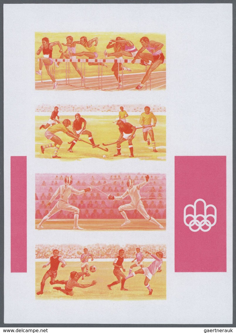 25324 Thematik: Olympische Spiele / Olympic Games: 1976, Cook Islands. Progressive Proofs For The Souvenir - Autres & Non Classés