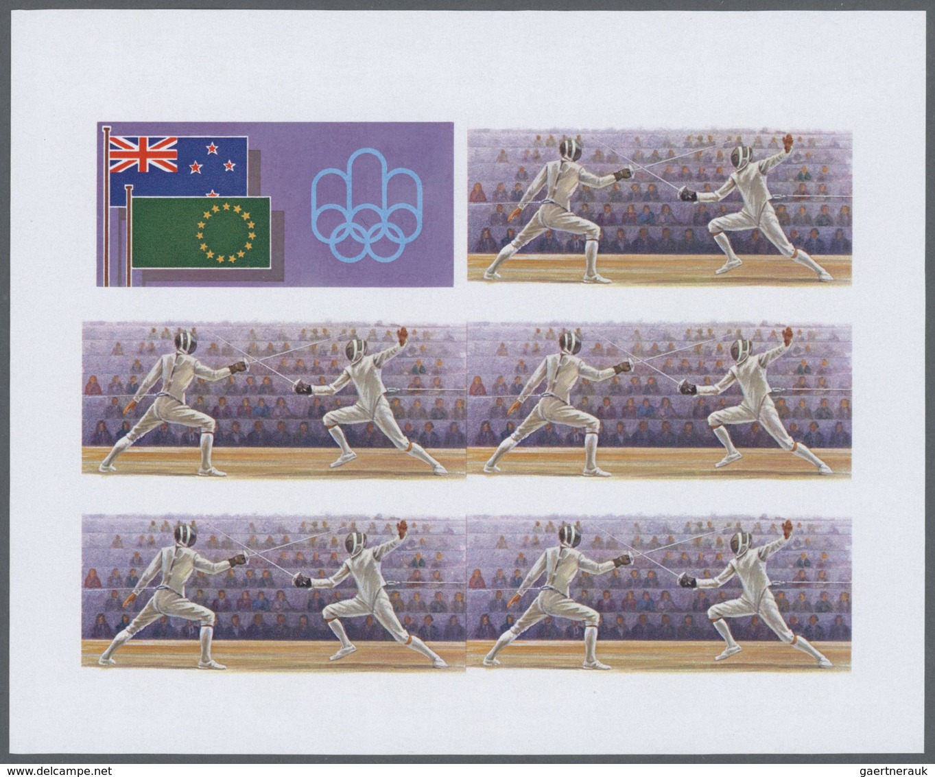 25325 Thematik: Olympische Spiele / Olympic Games: 1976, Cook Islands. Progressive Proofs Set Of Sheets Fo - Sonstige & Ohne Zuordnung