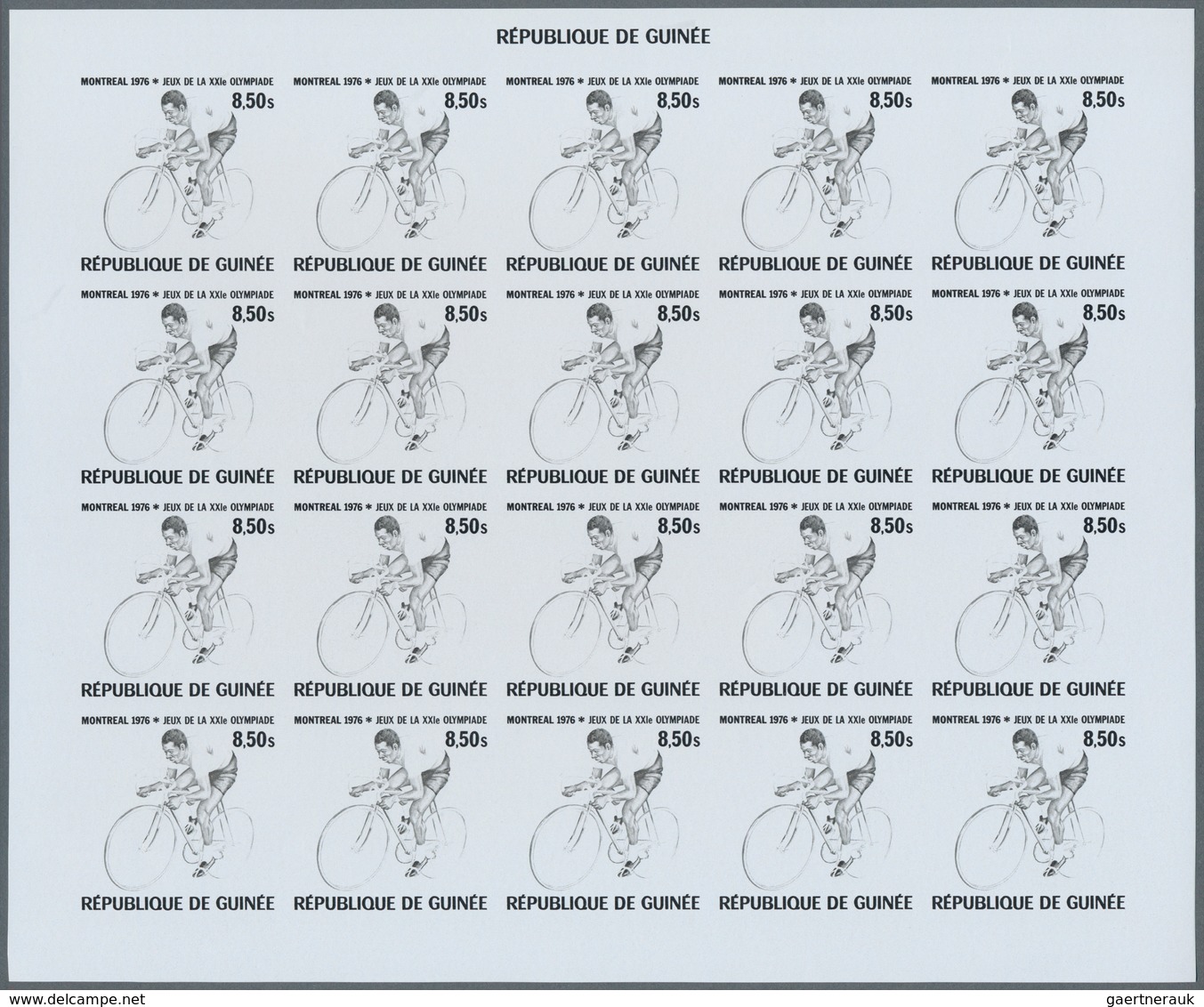 25326 Thematik: Olympische Spiele / Olympic Games: 1976, Guinea. Progressive Proofs Set Of Sheets For The - Autres & Non Classés