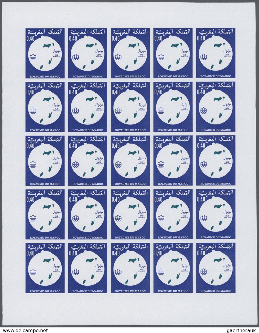 25327 Thematik: Olympische Spiele / Olympic Games: 1976, Morocco. Progressive Proofs Set Of Sheets For The - Autres & Non Classés