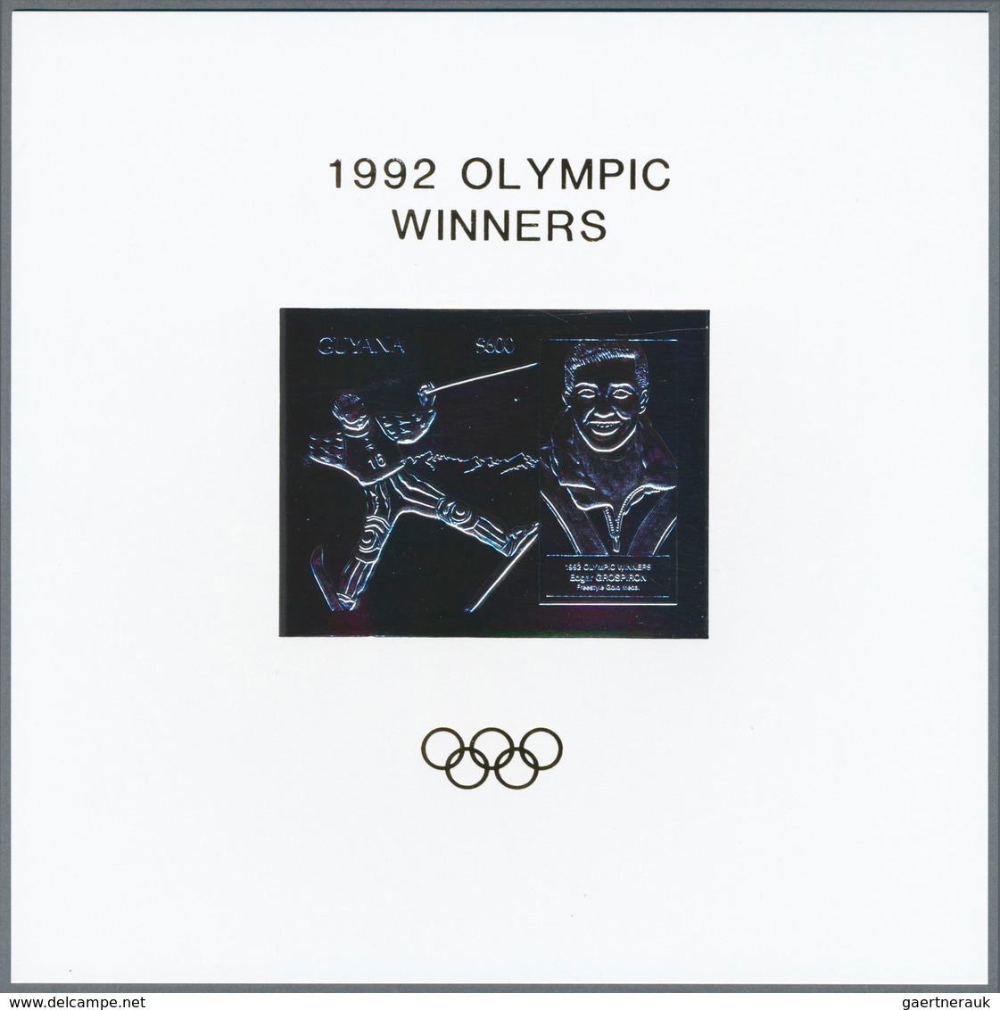 25345 Thematik: Olympische Spiele / Olympic Games: 1992, Guyana. Lot Containing 20 GOLD Stamp Souvenir She - Autres & Non Classés