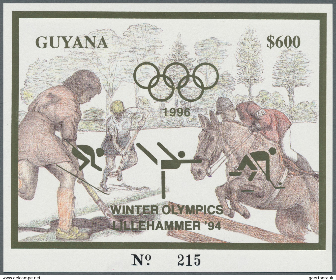 25352 Thematik: Olympische Spiele / Olympic Games: 1993, Guyana. Set Of 100 GOLD Souvenir Sheets And 100 S - Autres & Non Classés
