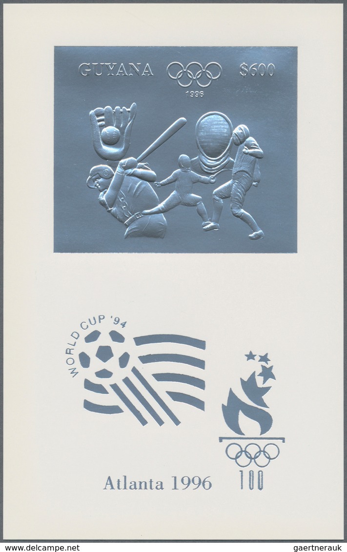 25357 Thematik: Olympische Spiele / Olympic Games: 1993, Guyana. Complete Set Of 6 Time 50 Souvenir Sheets - Sonstige & Ohne Zuordnung