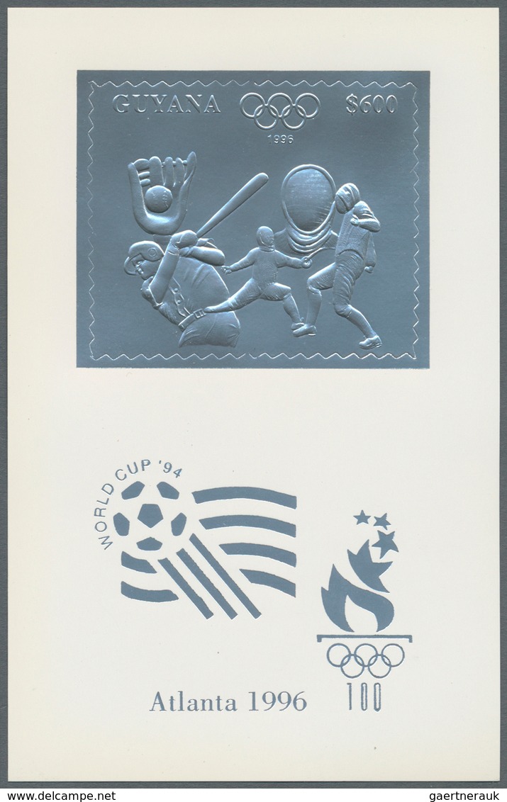 25358 Thematik: Olympische Spiele / Olympic Games: 1993, Guyana. Complete Set Of 6 Time 50 Souvenir Sheets - Autres & Non Classés