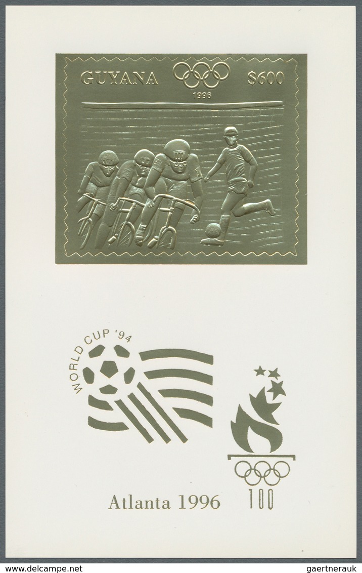 25358 Thematik: Olympische Spiele / Olympic Games: 1993, Guyana. Complete Set Of 6 Time 50 Souvenir Sheets - Sonstige & Ohne Zuordnung