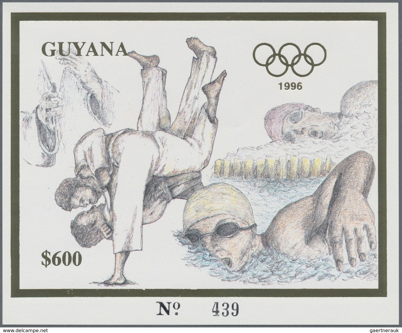 25359 Thematik: Olympische Spiele / Olympic Games: 1993, Guyana. Complete Set Of 5 Times 2 GOLD And SILVER - Sonstige & Ohne Zuordnung