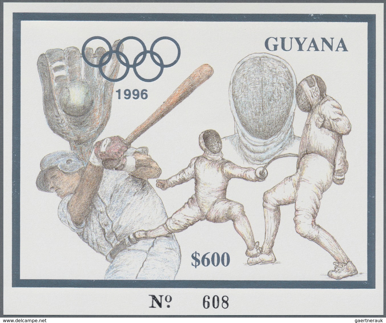 25359 Thematik: Olympische Spiele / olympic games: 1993, Guyana. Complete set of 5 times 2 GOLD and SILVER