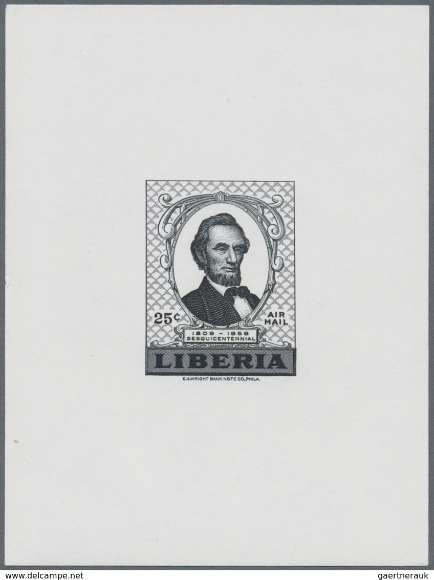 25368 Thematik: Persönlichkeiten / Personalities: 1959, LIBERIA: 150th Birthday Of ABRAHAM LINCOLN Set Of - Autres & Non Classés
