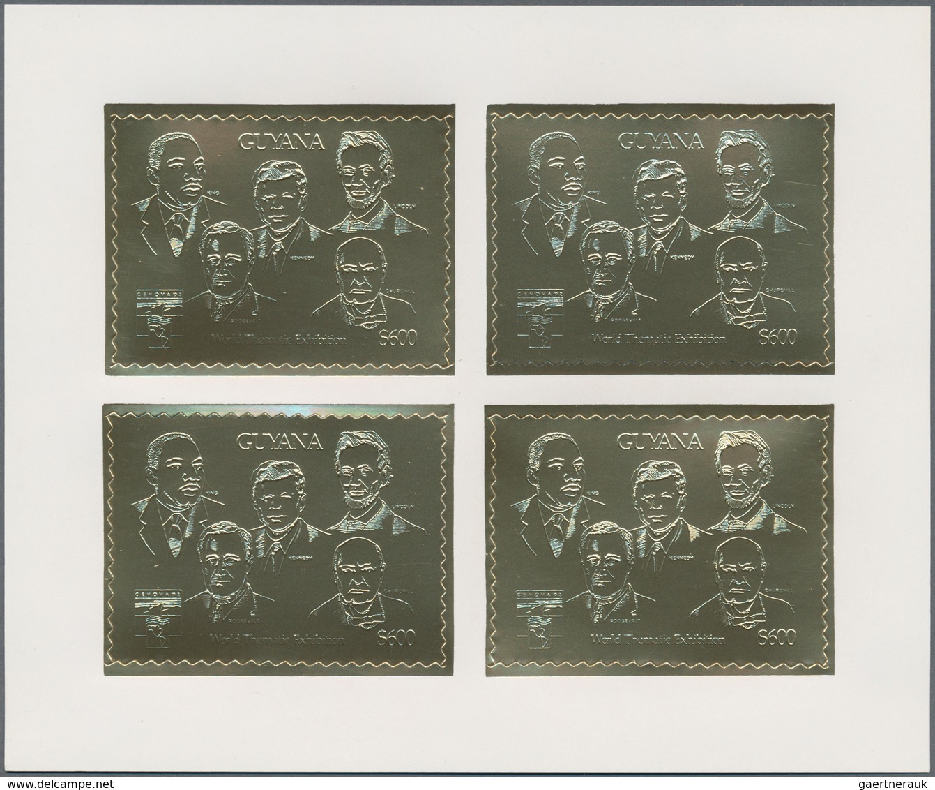 25378 Thematik: Persönlichkeiten / Personalities: 1992, Guyana. Lot Containing 45 GOLD Miniature Sheets Of - Autres & Non Classés