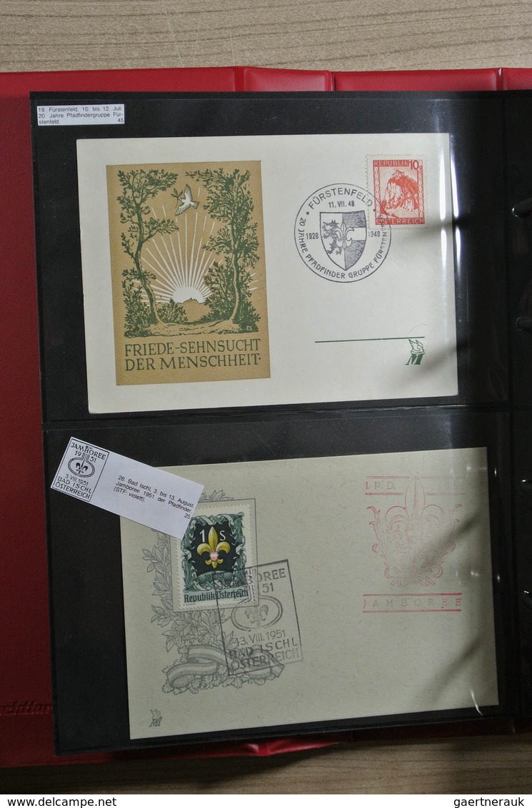 25396 Thematik: Pfadfinder / Boy Scouts: Collection Of Ca. 280 Covers And Cards Of Austria 1936-2007 Of Th - Autres & Non Classés