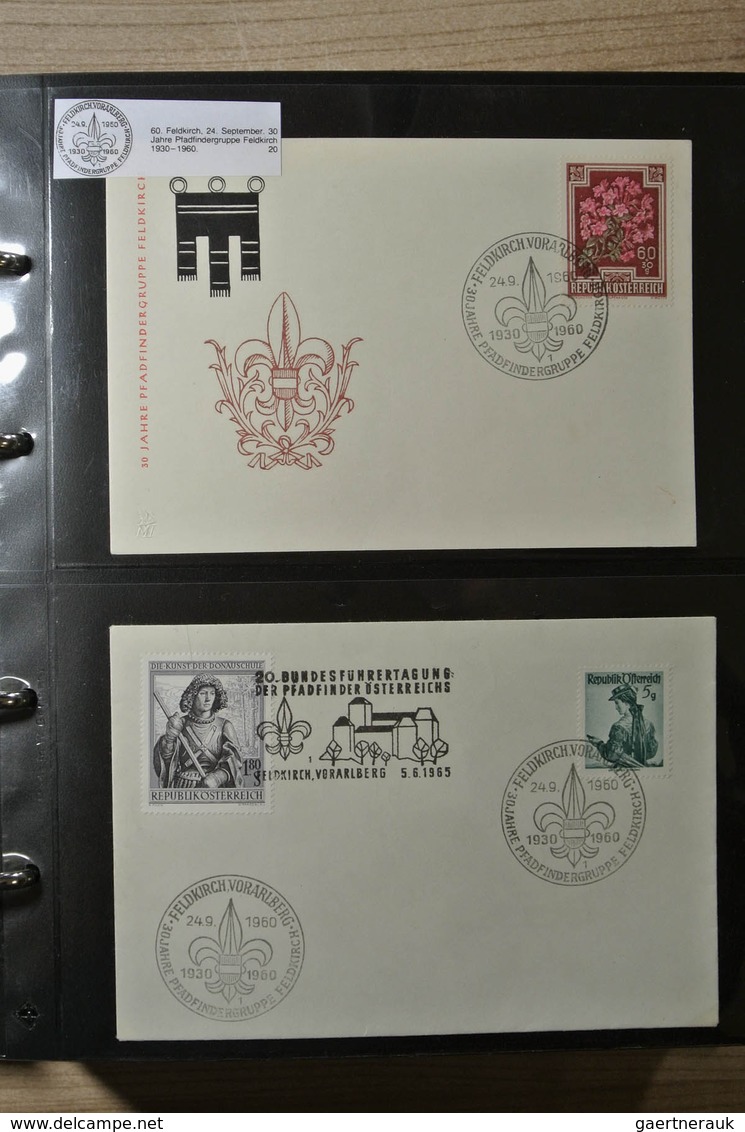 25396 Thematik: Pfadfinder / Boy Scouts: Collection Of Ca. 280 Covers And Cards Of Austria 1936-2007 Of Th - Autres & Non Classés