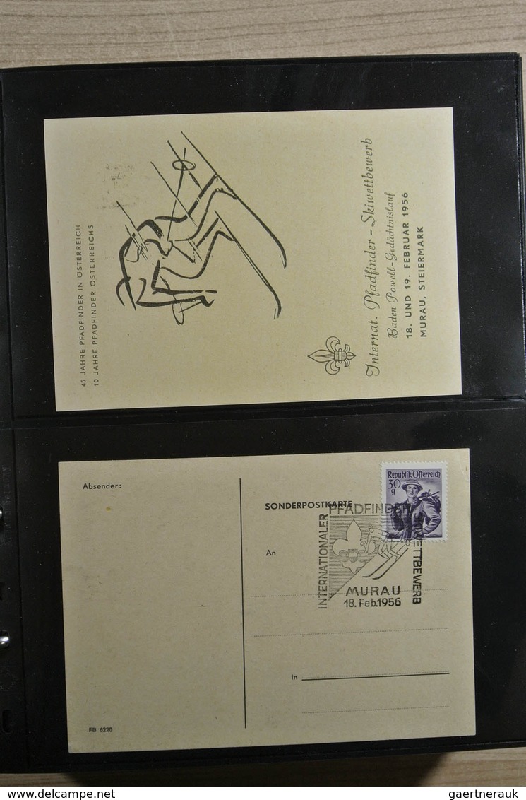 25396 Thematik: Pfadfinder / boy scouts: Collection of ca. 280 covers and cards of Austria 1936-2007 of th