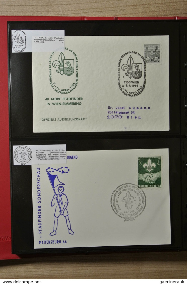 25396 Thematik: Pfadfinder / boy scouts: Collection of ca. 280 covers and cards of Austria 1936-2007 of th