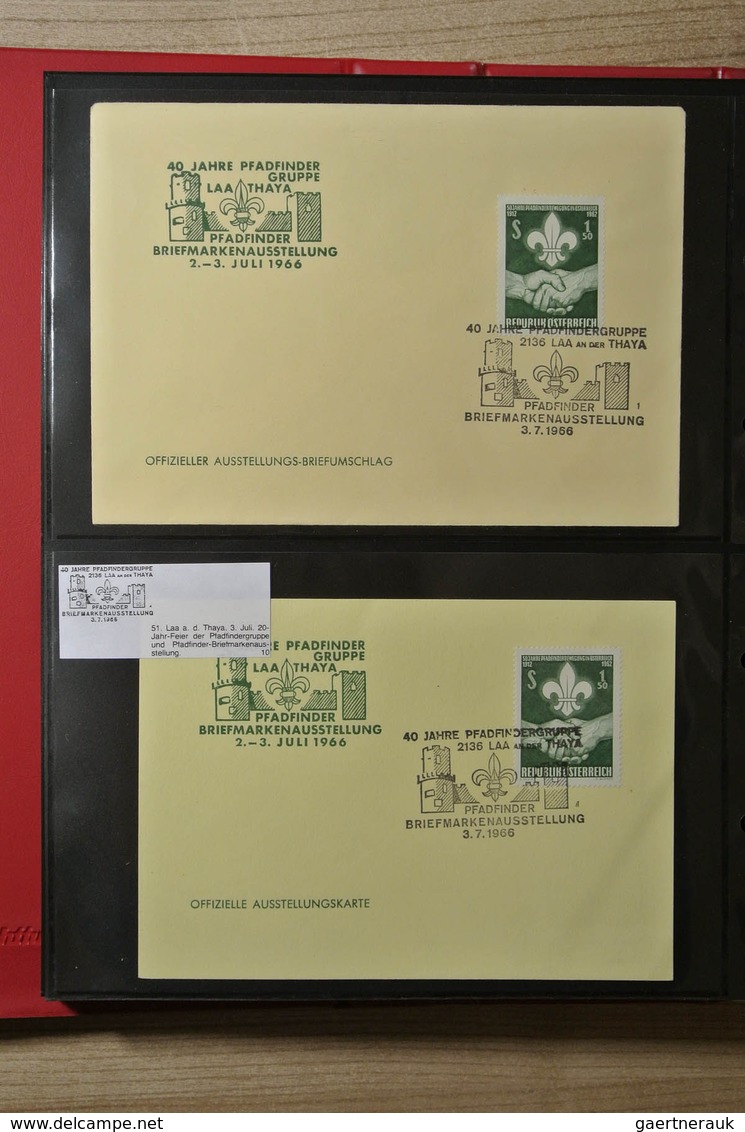 25396 Thematik: Pfadfinder / boy scouts: Collection of ca. 280 covers and cards of Austria 1936-2007 of th