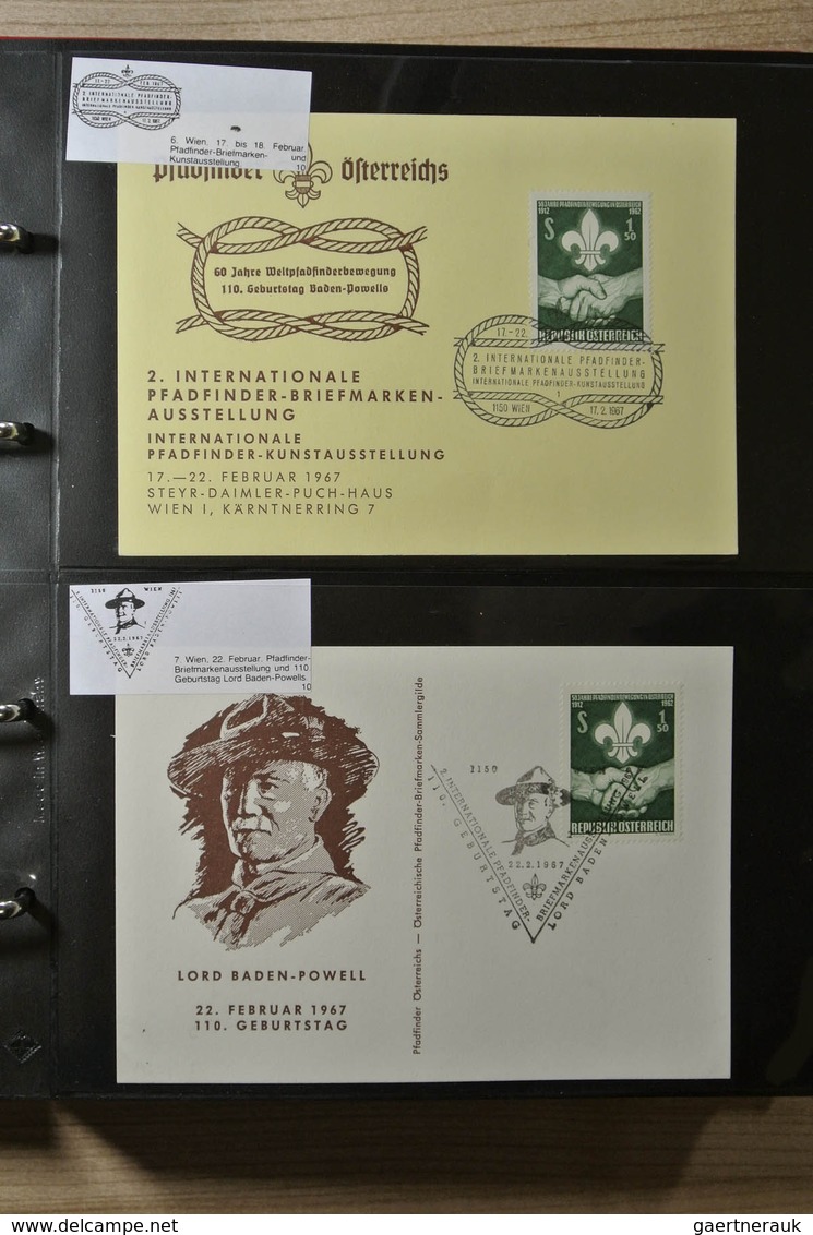 25396 Thematik: Pfadfinder / boy scouts: Collection of ca. 280 covers and cards of Austria 1936-2007 of th