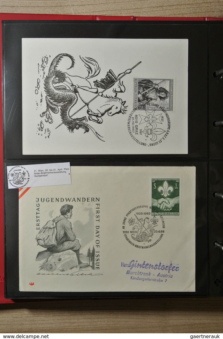 25396 Thematik: Pfadfinder / boy scouts: Collection of ca. 280 covers and cards of Austria 1936-2007 of th