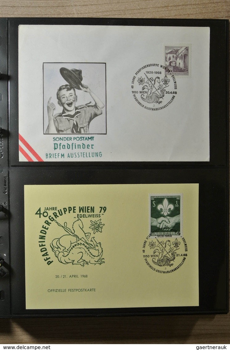 25396 Thematik: Pfadfinder / boy scouts: Collection of ca. 280 covers and cards of Austria 1936-2007 of th