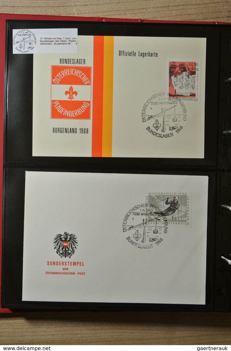 25396 Thematik: Pfadfinder / boy scouts: Collection of ca. 280 covers and cards of Austria 1936-2007 of th