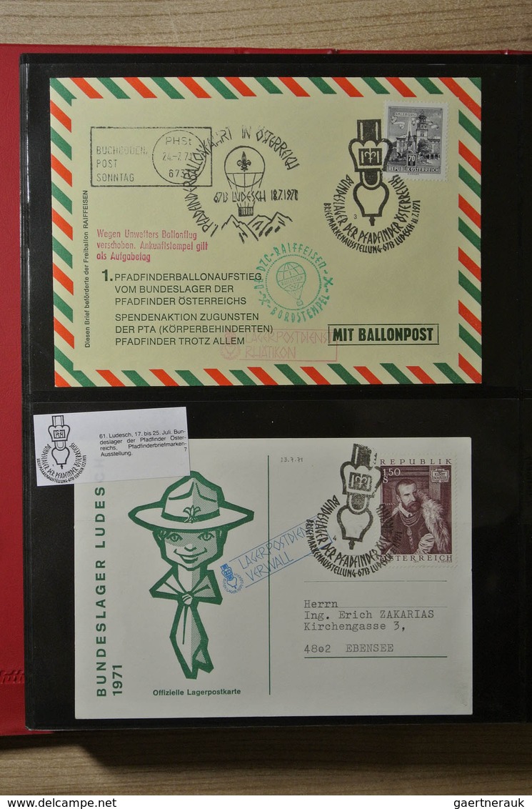 25396 Thematik: Pfadfinder / boy scouts: Collection of ca. 280 covers and cards of Austria 1936-2007 of th