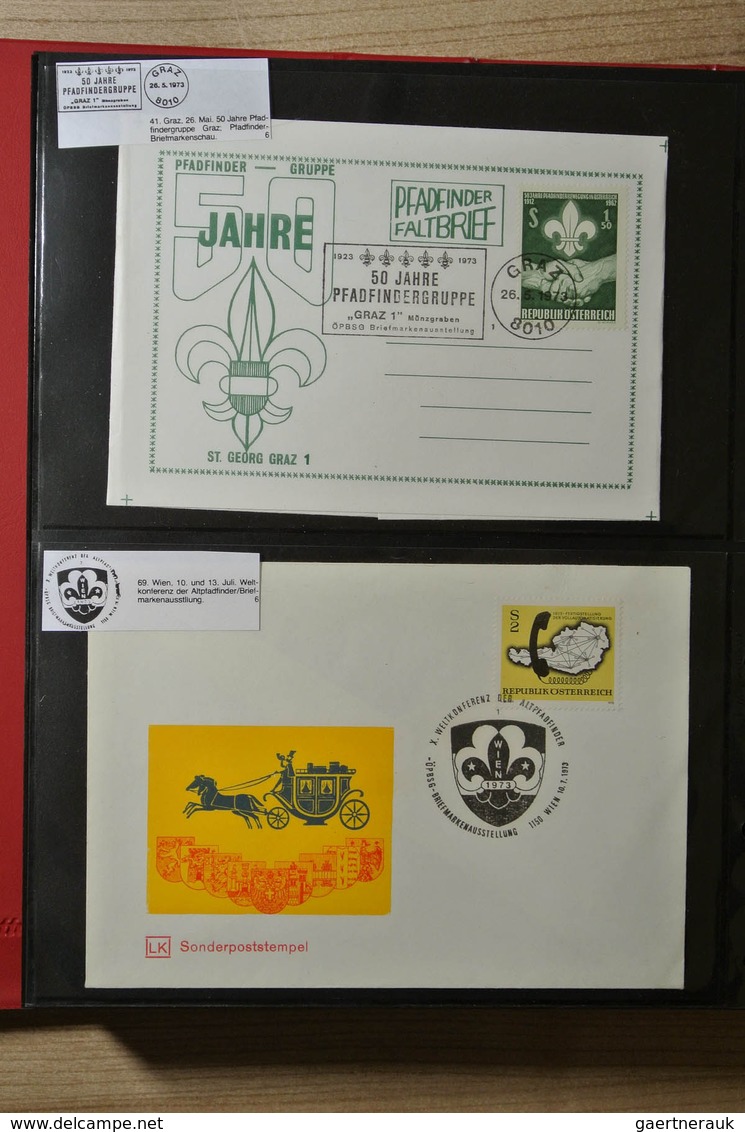 25396 Thematik: Pfadfinder / boy scouts: Collection of ca. 280 covers and cards of Austria 1936-2007 of th