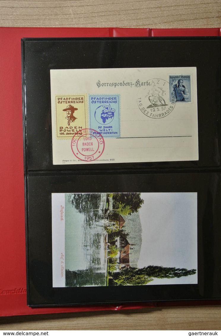 25396 Thematik: Pfadfinder / boy scouts: Collection of ca. 280 covers and cards of Austria 1936-2007 of th