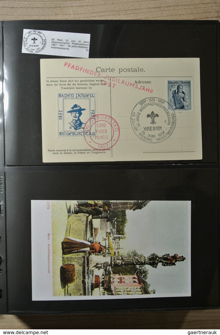 25396 Thematik: Pfadfinder / boy scouts: Collection of ca. 280 covers and cards of Austria 1936-2007 of th