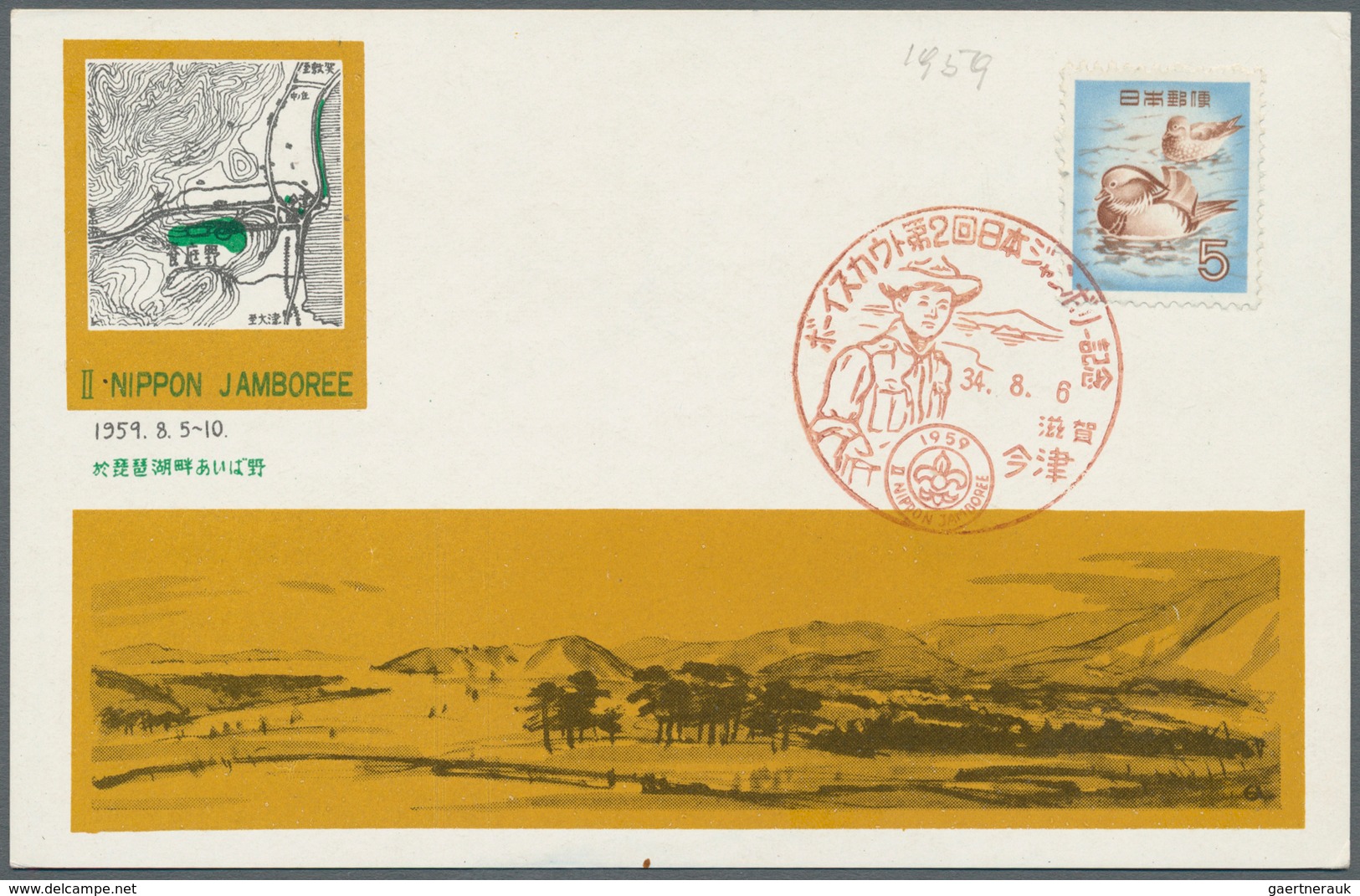 25403 Thematik: Pfadfinder / boy scouts: 1949/59, Japan, covers/FDC (9) mostly w. 1949 boy scout stamp inc