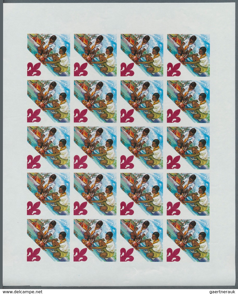 25406 Thematik: Pfadfinder / Boy Scouts: 1967, Burundi. Progressive Proofs Set Of Sheets For The Complete - Autres & Non Classés