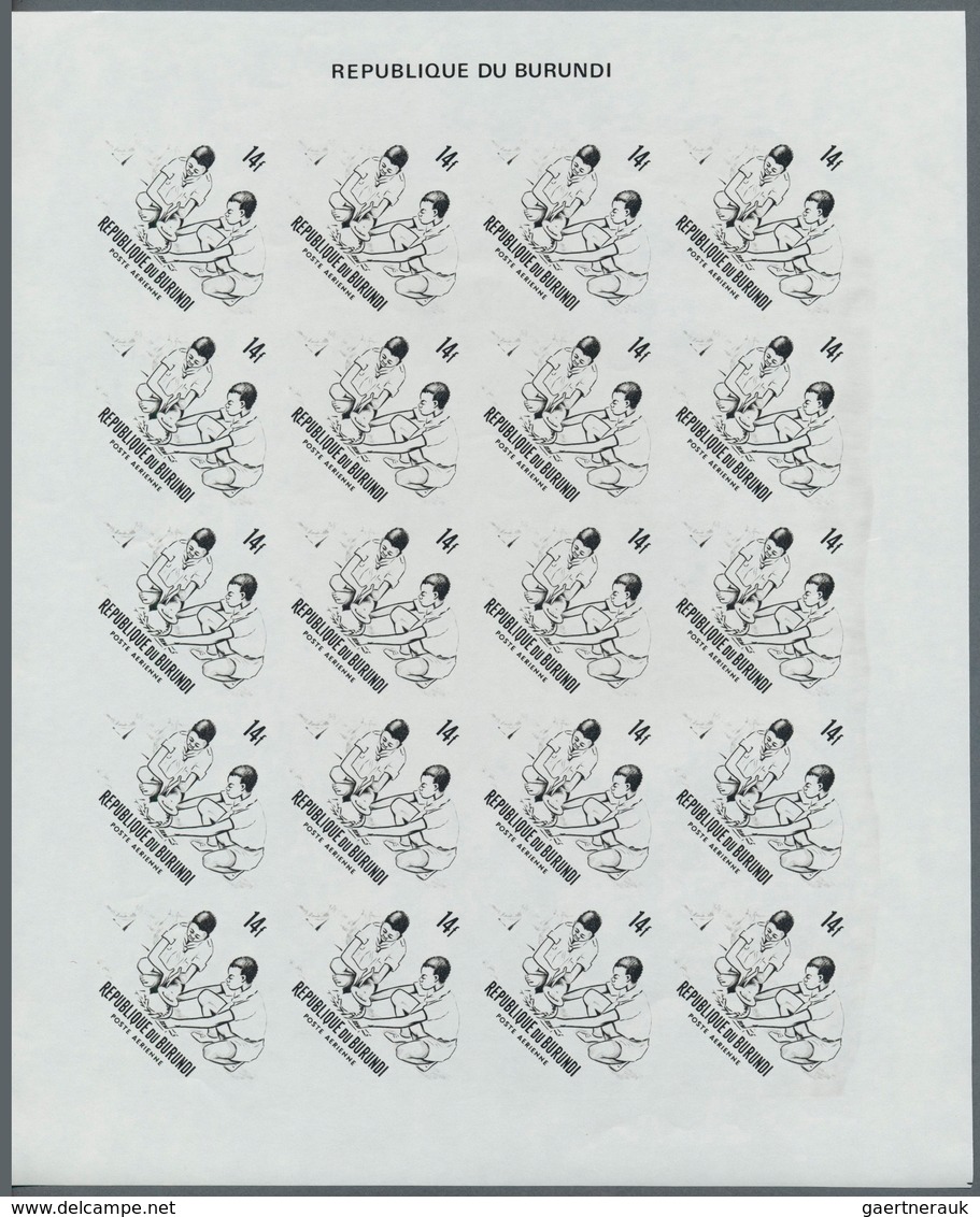 25406 Thematik: Pfadfinder / boy scouts: 1967, Burundi. Progressive proofs set of sheets for the complete
