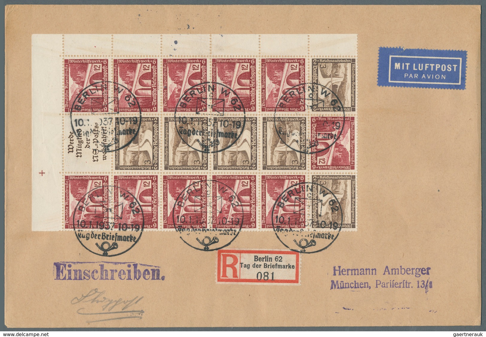 25416 Thematik: Philatelie - Tag der Briefmarke / stamp days: Ab 1897, Deutschland, Tag der Briefmarke, Ph