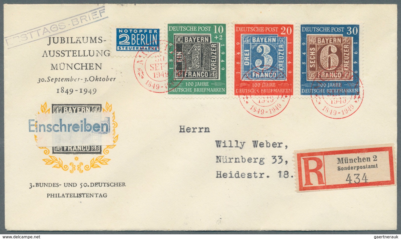 25416 Thematik: Philatelie - Tag der Briefmarke / stamp days: Ab 1897, Deutschland, Tag der Briefmarke, Ph