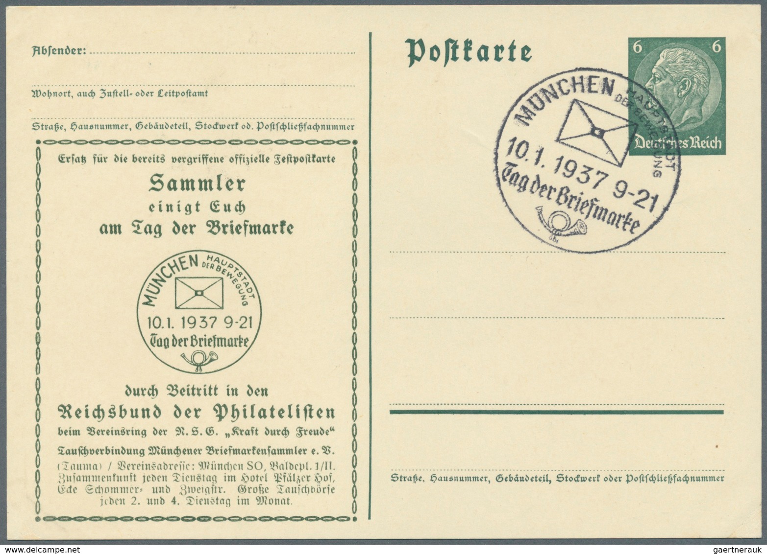 25417 Thematik: Philatelie - Tag Der Briefmarke / Stamp Days: Ab Ca. 1935: DEUTSCHLAND, Umfangreiche Samml - Giornata Del Francobollo
