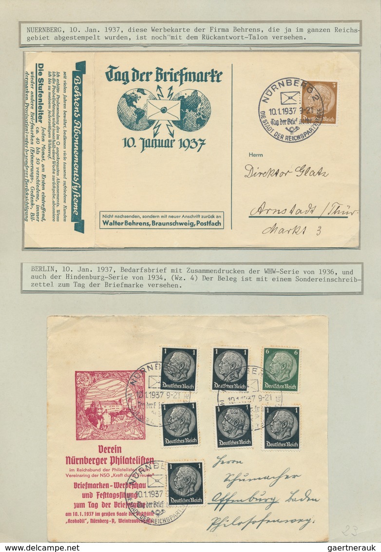 25417 Thematik: Philatelie - Tag Der Briefmarke / Stamp Days: Ab Ca. 1935: DEUTSCHLAND, Umfangreiche Samml - Giornata Del Francobollo