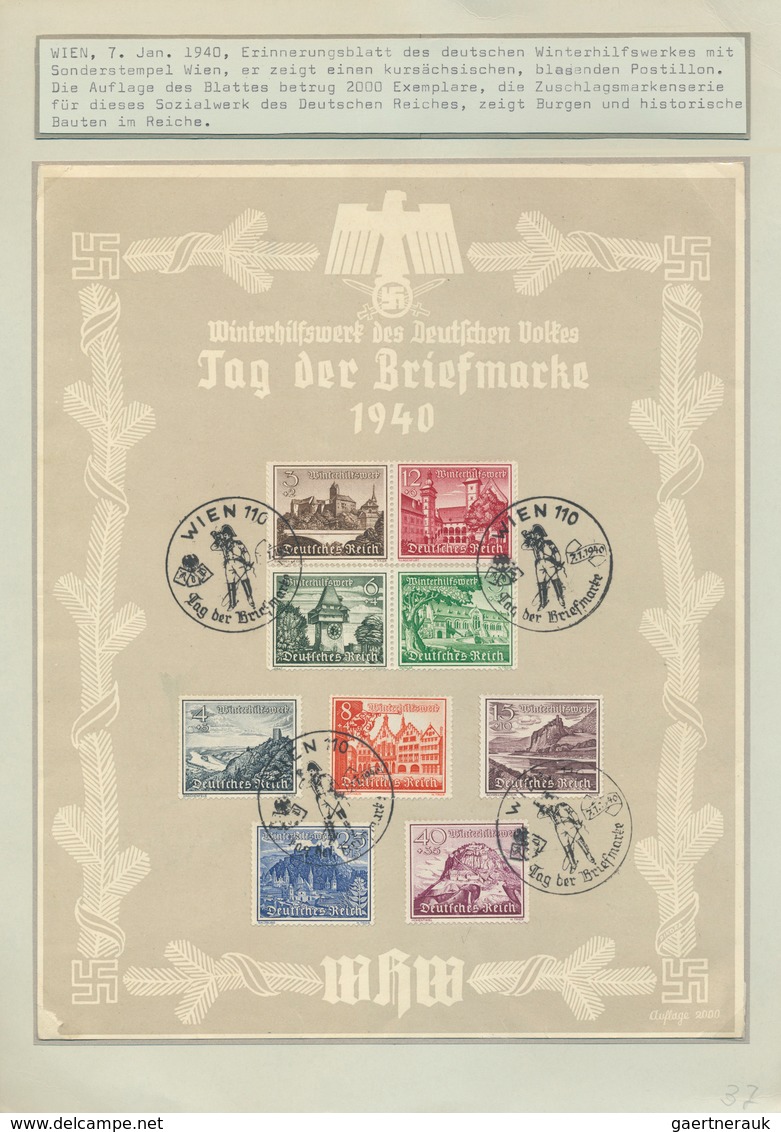 25417 Thematik: Philatelie - Tag der Briefmarke / stamp days: Ab ca. 1935: DEUTSCHLAND, umfangreiche Samml