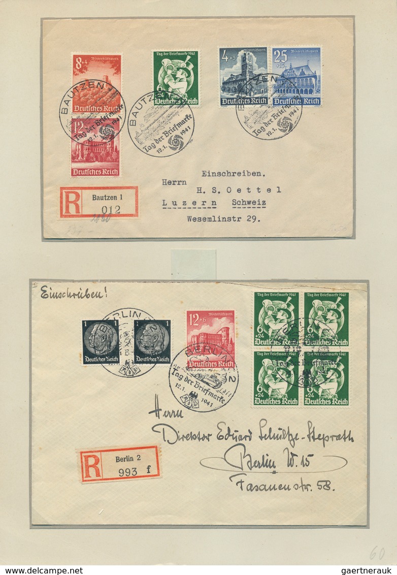 25417 Thematik: Philatelie - Tag der Briefmarke / stamp days: Ab ca. 1935: DEUTSCHLAND, umfangreiche Samml