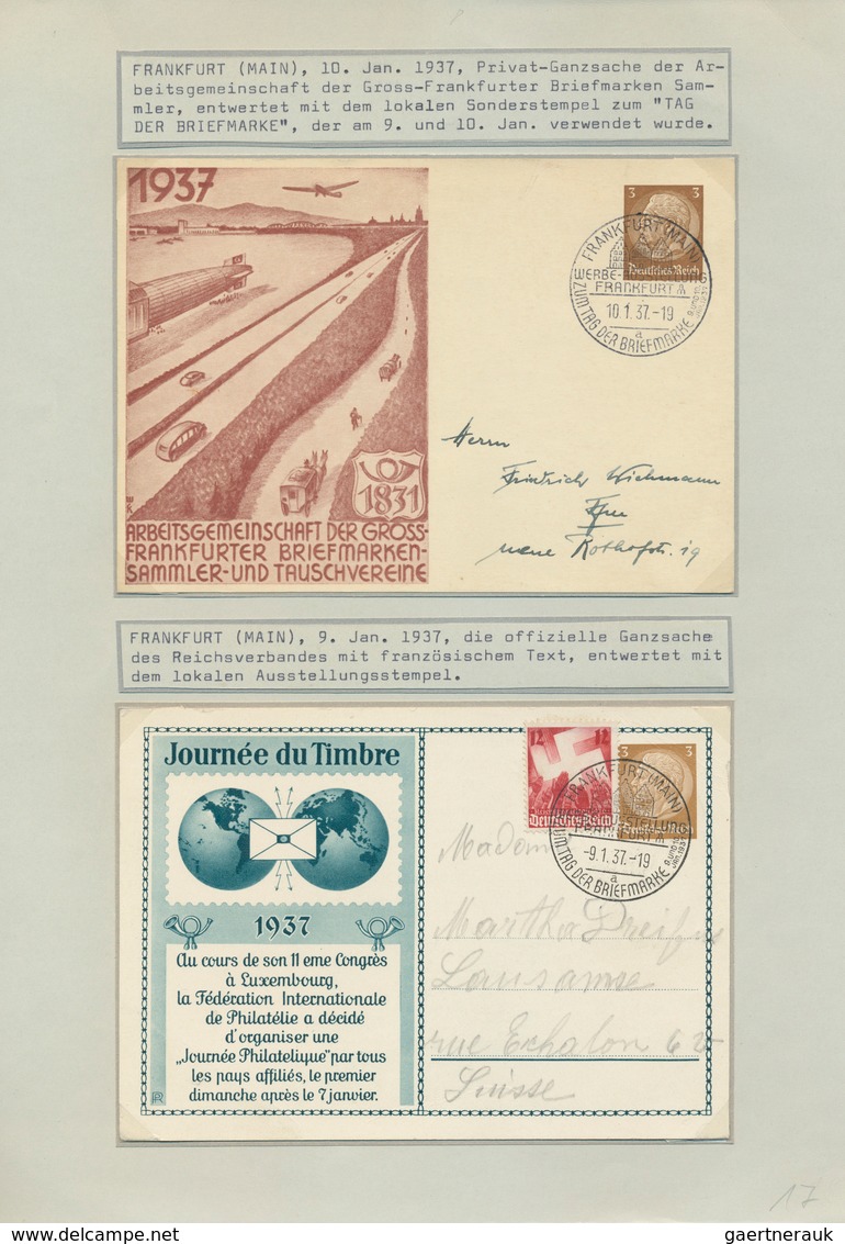 25417 Thematik: Philatelie - Tag der Briefmarke / stamp days: Ab ca. 1935: DEUTSCHLAND, umfangreiche Samml