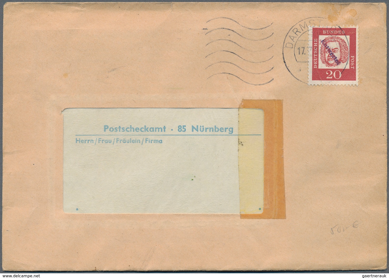 25445 Thematik: Postautomation / Postal Mecanization: 1963, Fünf Versuchsbriefe, Dabei Vier Stück Mit 20 P - Poste