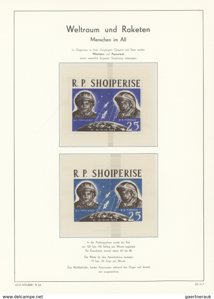 25451 Thematik: Raumfahrt / astronautics: 1933/1965 (ca.), predominantly u/m collection in a Lighthouse al